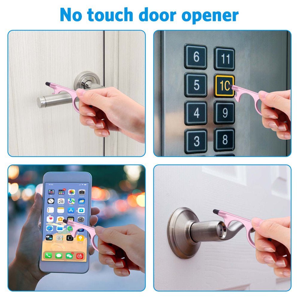 Keychain for Women, Safety Keychain Set with Alarm 6 Pcs Keychain Accessories Keychain for Kids Girls Woman Pink
