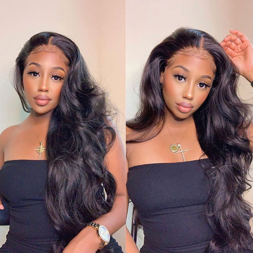 Highlight Lace Front Human Hair Wigs Ombre Honey Blonde Brown Short Bob Frontal 30 Inch Loose Body Wave for Women Lace Front Wig